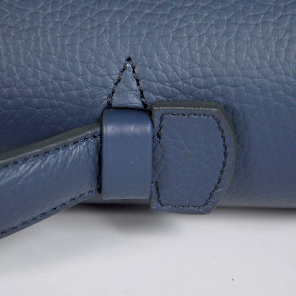 Hermes Sac Depeche 38cm Briefcase Clemence Dark Blue