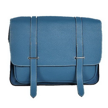 Hermes Steve 32CM Mens Bag Clemence Blue