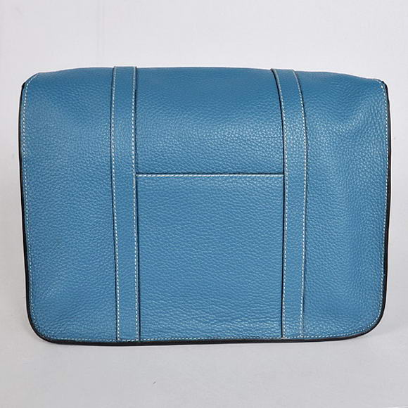 Hermes Steve 32CM Mens Bag Clemence Blue