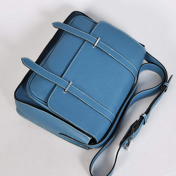 Hermes Steve 32CM Mens Bag Clemence Blue