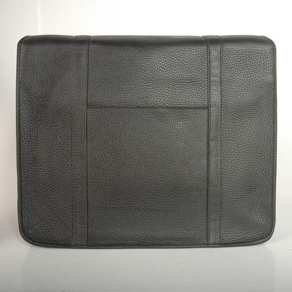 Hermes Steve 35CM Messenger Bag Clemence Leather Black