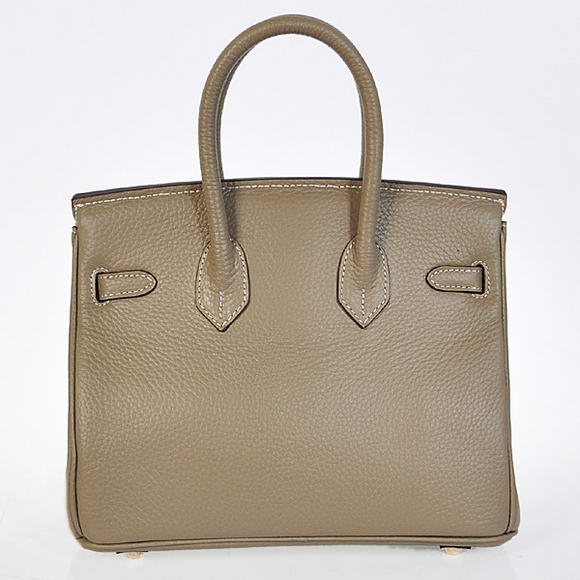 Hermes Birkin 25CM Tote Bags Togo Leather Dark Grey Godlen