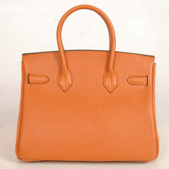 Hermes Birkin 30CM Tote Bags Smooth Togo Leather Orange