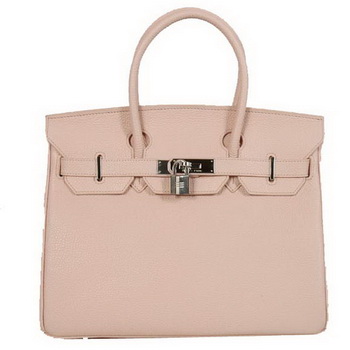 Hermes Birkin 30CM Tote Bags Smooth Togo Leather Pink