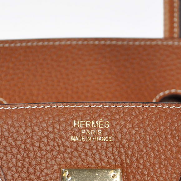 Hermes Birkin 35CM Tote Bags Togo Leather Dark Oceer Golden