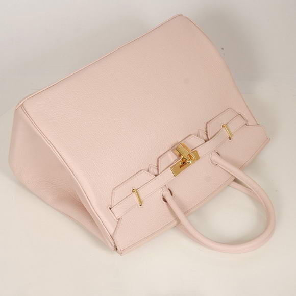 Hermes Birkin 35CM Tote Bags Smooth Togo Leather Pink Golden