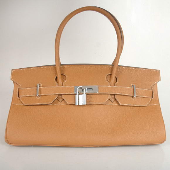 Hermes Birkin 42cm JPG Birkin Togo Leather Camel Bag Silver Hardware