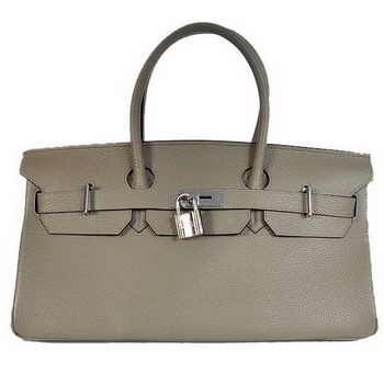 Hermes Birkin 42cm JPG Birkin Togo Leather Grey Bag Silver Hardware