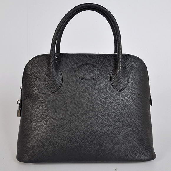 Hermes Bolide 37CM Tote Bags Clemence H1037 Black