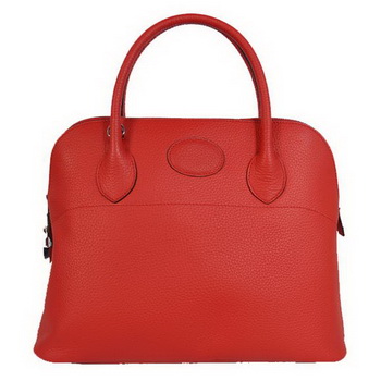 Hermes Bolide 37CM Tote Bags Clemence H1037 Red