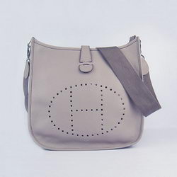 Hermes Cowhide Evelyne Messenger Bag 6309 Grey