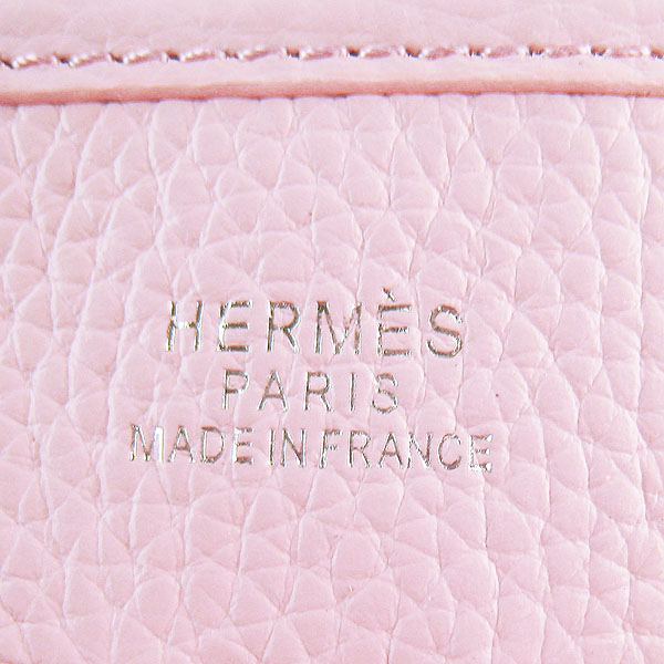 Hermes Cowhide Evelyne Messenger Bag 6309 Pink