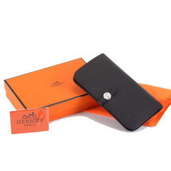 Hermes Dogon Combined Wallets A508 Black