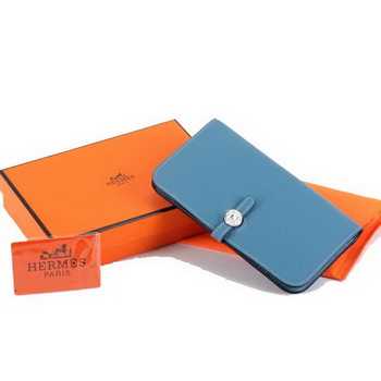 Hermes Dogon Combined Wallets A508 Blue