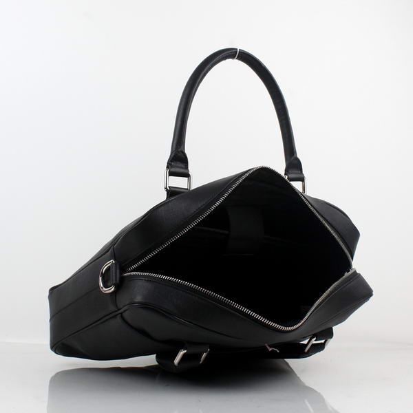 Prada BL0791 Saffiano Calf Leather Top Handle Bag Black