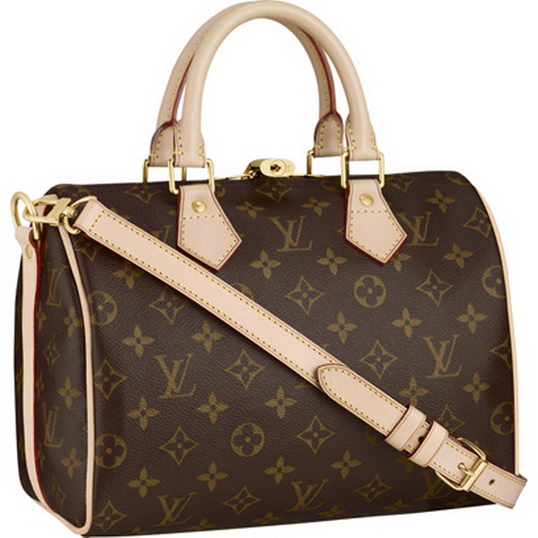 Louis Vuitton Monogram Canvas Speedy 25 with Shoulder Strap M40390