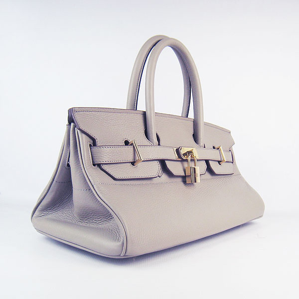 Hermes Birkin 6109 Togo Leather Bag Grey 42cm Gold