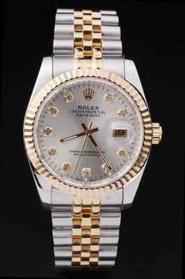 Rolex Datejust Golden Cutwork White Surface Watch-RD2369