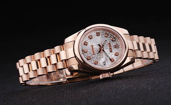 Rolex Datejust Rose Gold&White Surface 25mm Watch-RD3759