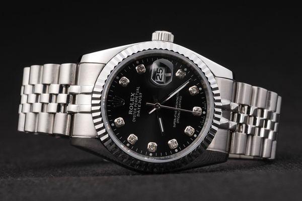 Rolex Datejust Silver Bezel&Black Surface Watch-RD2394