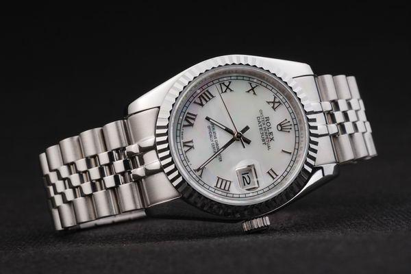 Rolex Datejust Silver Bezel White Surface Watch-RD2395