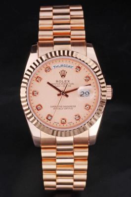 Rolex Day-Date Rose Gold Surface 34mm Men Watch-RD3743