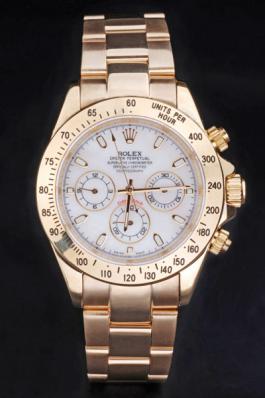 Rolex Daytona Mechanism Golden Bezel&White 38mm Watch-RD3831