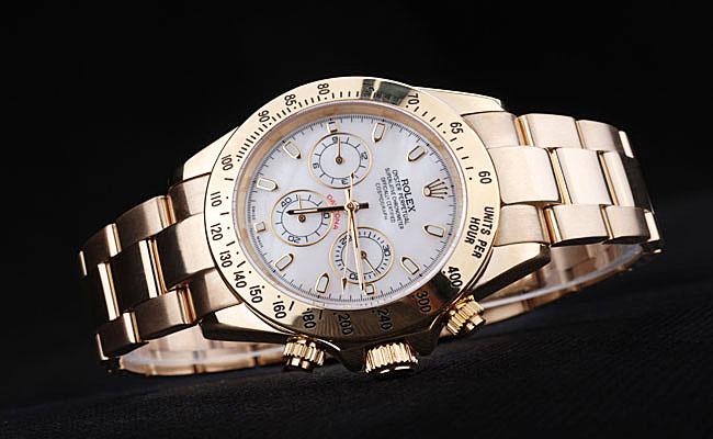 Rolex Daytona Mechanism Golden Bezel&White 38mm Watch-RD3831