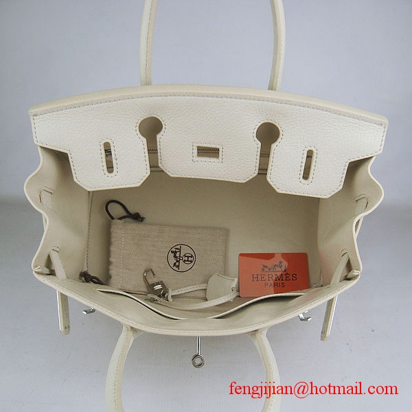 Hermes Birkin 30cm Togo Leather Bag Cream 6088