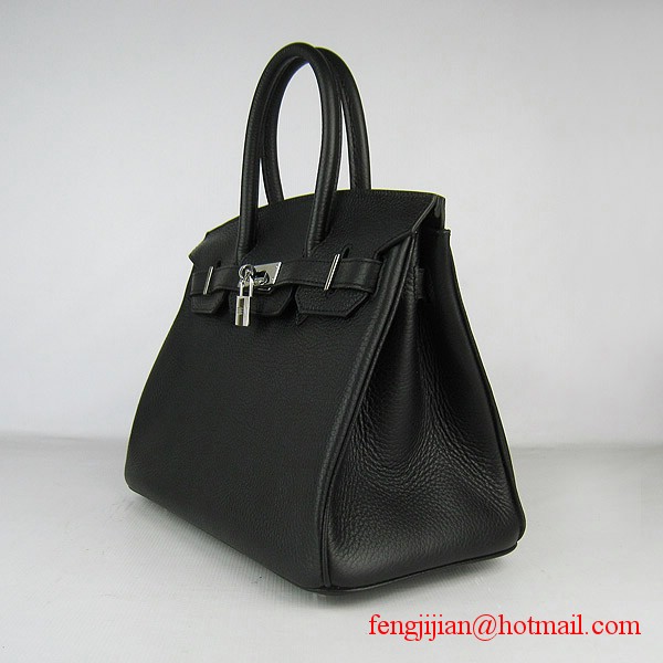 Hermes Birkin 30cm Togo Leather Bag Black 6088