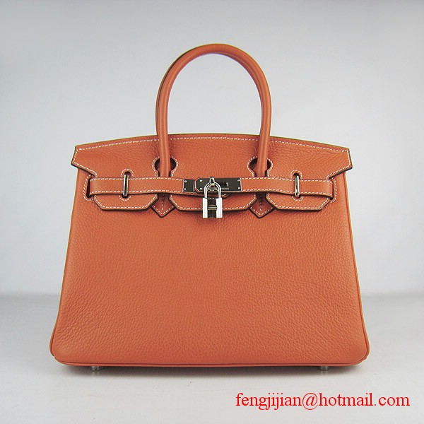 Hermes Birkin 30cm Togo Bag Light Orange 6088