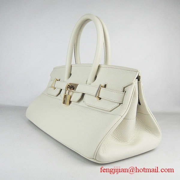 Hermes Birkin 42cm Togo Leather Bag Beige 6109 Gold padlock