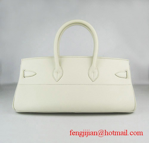 Hermes Birkin 42cm Togo Leather Bag Beige 6109 silver padlock