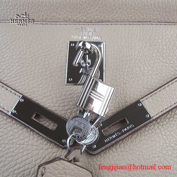 Hermes Kelly 32cm Togo Leather Bag Grey 6108