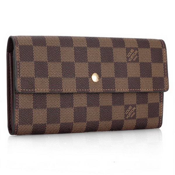 Louis Vuitton Damier Ebene Canvas Sarah Wallet N61734