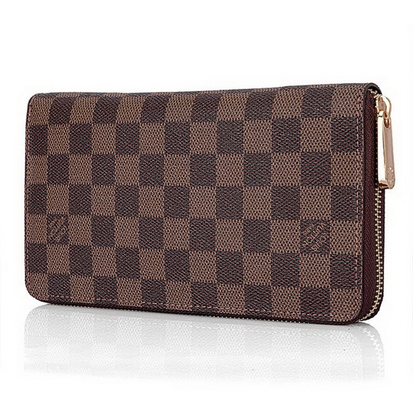 Louis Vuitton Damier Ebene Canvas Zippy Wallet N60015